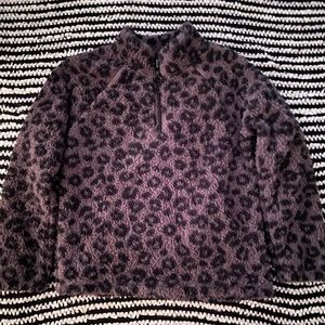 cheetah quarter zip